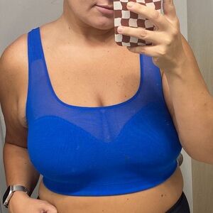 Yitty Royal Blue mesh sweetheart sports bra